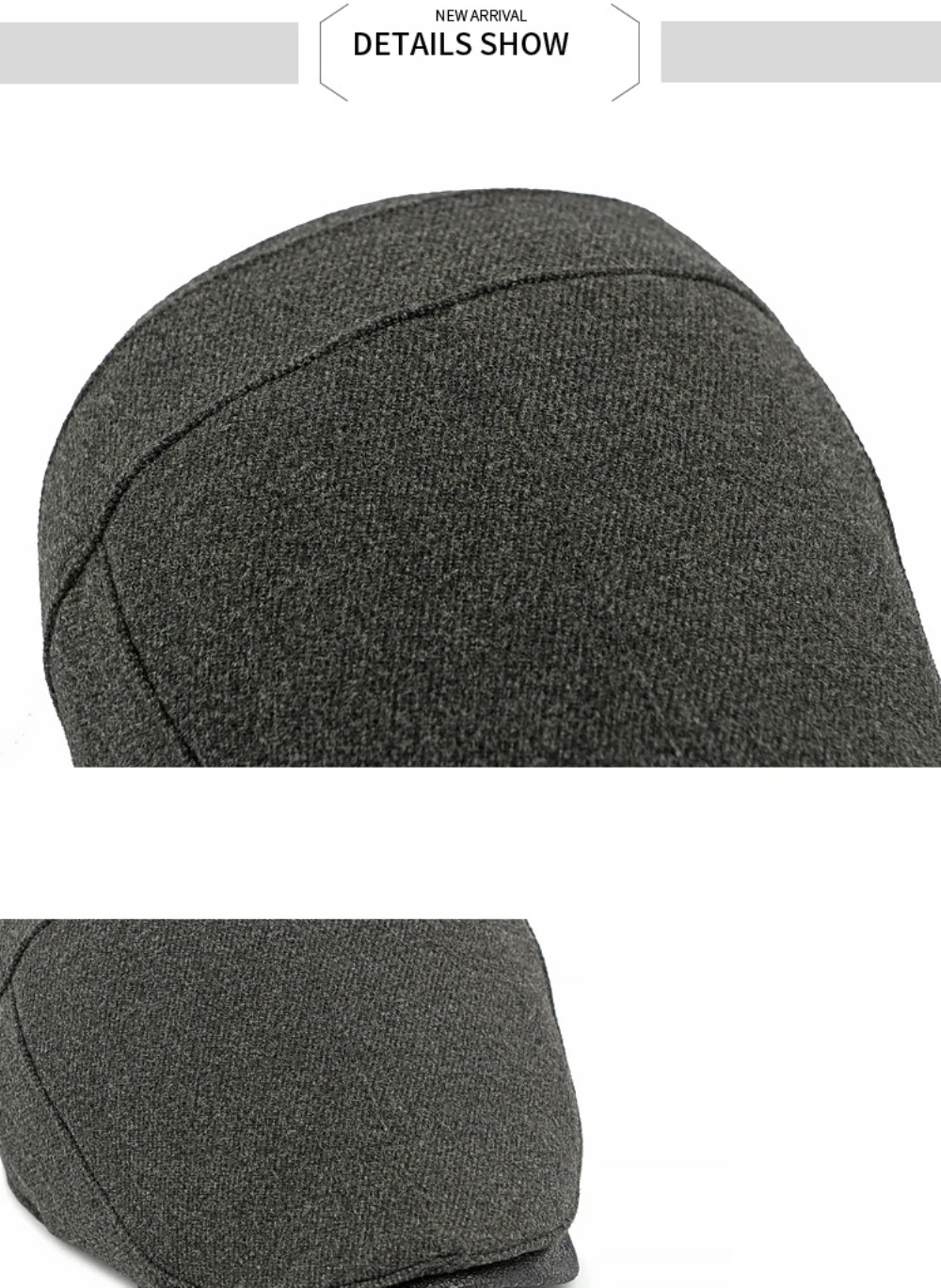 HT4941 Herren- und Damen-Baskenmütze für Frühling, Herbst und Winter, Vintage-Stil, verstellbare Ivy-Flatcap, mit Fleece gefütterte Baskenmütze für Männer und Frauen – Detail 3