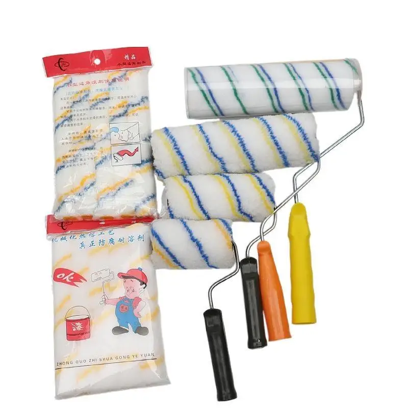 Paint Roller Brush Multiple Sizes High Density Lint Free Fabric Perfect For Home Wall Painting DIY Renovation Projects