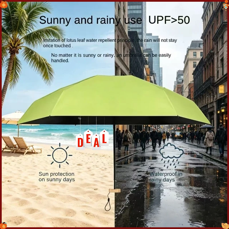 2026 Hot Selling Mini Portable UV Protection Folding Umbrella Compact Capsule UPF50+Travel Sunscreen Sunny Umbrella