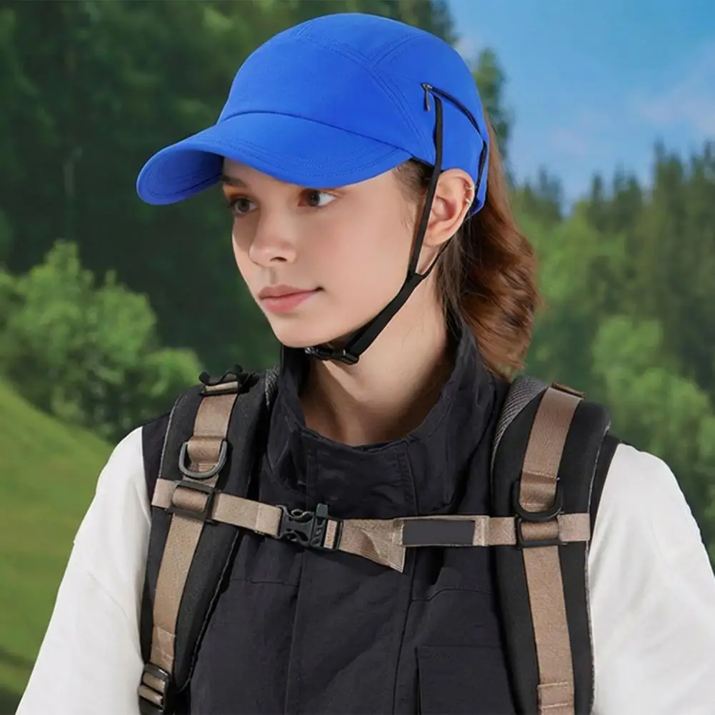 

Sun Hat Adjustable Chin Straps Extended Brim Baseball Hat UV Blocking Windproof Outdoor Travel Riding Hat Hiking Unisex Summer