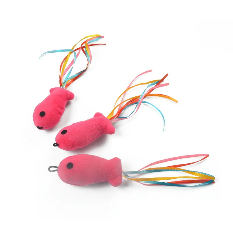 Wire Fish Replacement Head Cat Toy, Colored Hairtail, Pet Toy