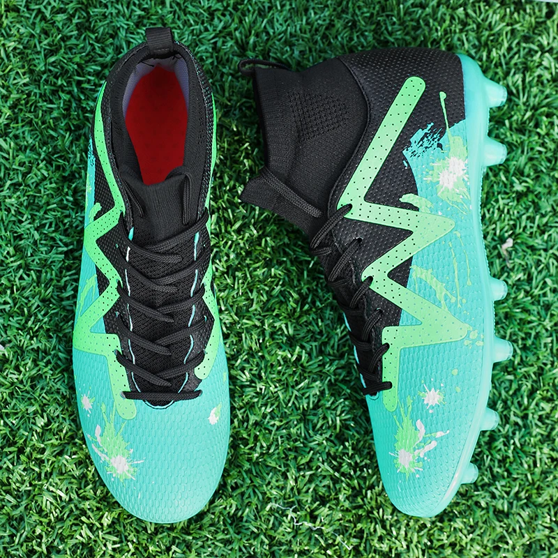 Kids Hot Selling Outdoor Grass Football Boots Sneakers Professional RaceTraining Boys Athletic Youth Mid-top Soccer Shoes