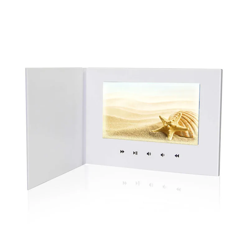 Promotional 7 Inch LCD Screen Video Greeting Card With Function Buttons For Advertising