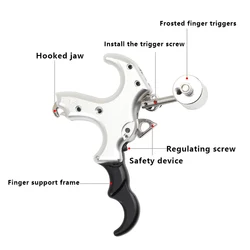 1piece Compound bow 3/4 Finger Stan Release Assist Grip Caliper Thumb Gear Stainless Steel Compound Bow Shooting Tool