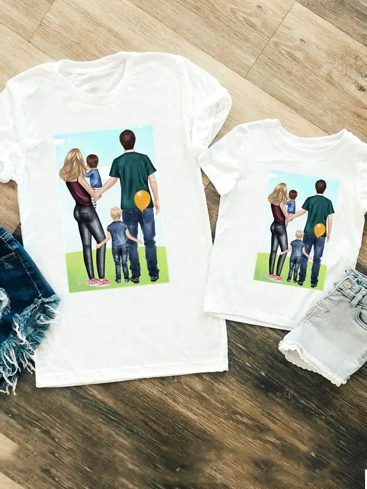 

Family Matching Outfits Love Dad Male Cute Tee T-shirt Women Girls Boys Kid Child Summer Mom Mama Tshirt Clothes Clothing