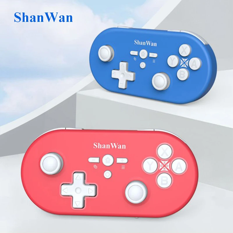 

Shanwan Q37 New Mini Gamepad Micro Wireless Game Controller For Switch PS4 PS5 Android iOS PC with Hall Joystick Six-axis