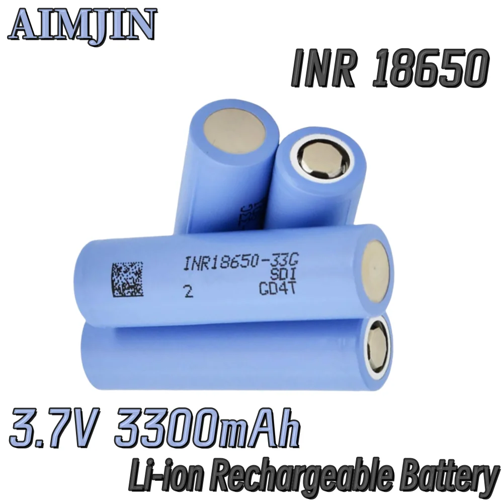 

3.7V 3300mAh INR18650-33G battery, suitable for 18650 30A toy tool flashlight battery