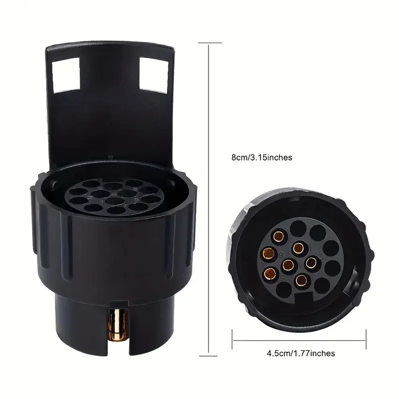 1 قطعة 12 فولت 7 إلى 13 دبوس مقطورة سحب محول مأخذ التوصيل محول مأخذ التوصيل الكهربائي محول القابس دائم محول مأخذ التوصيل #4