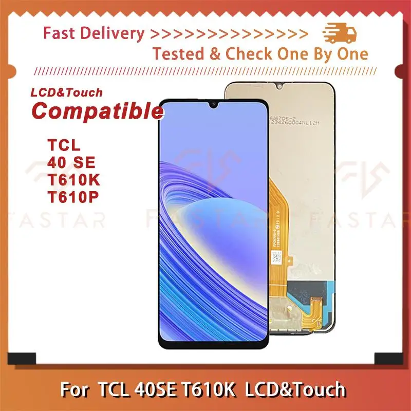 

TCL 40 SE 6.75"Original For TCL 40SE LCD T610 T610K T610P Display Touch Digitizer Assembly replacement Screen TCL T610 40 SE lcd