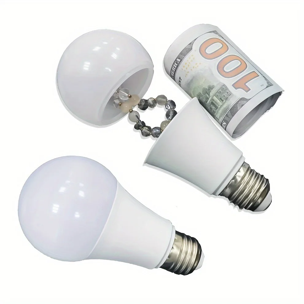 1Pcs Light Bulb Shaped Storage Box Fake Simulation Bulb Container Non Real Bulb Decorative Gift Box Holiday Party Present Packag