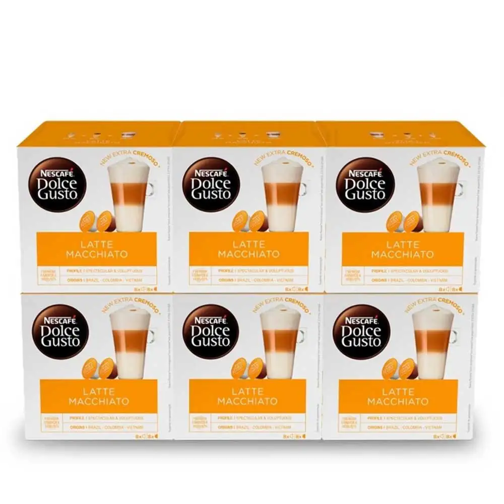 Latte Macchiato 6 cajas Dolce Gusto para 48 servicios