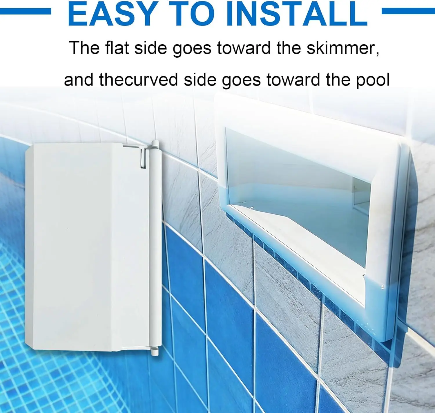 SPX1082K Skimmer Weir, Pieza de Repuesto de Plástico Duradero, Accesorio Universal para Skimmer de Piscina