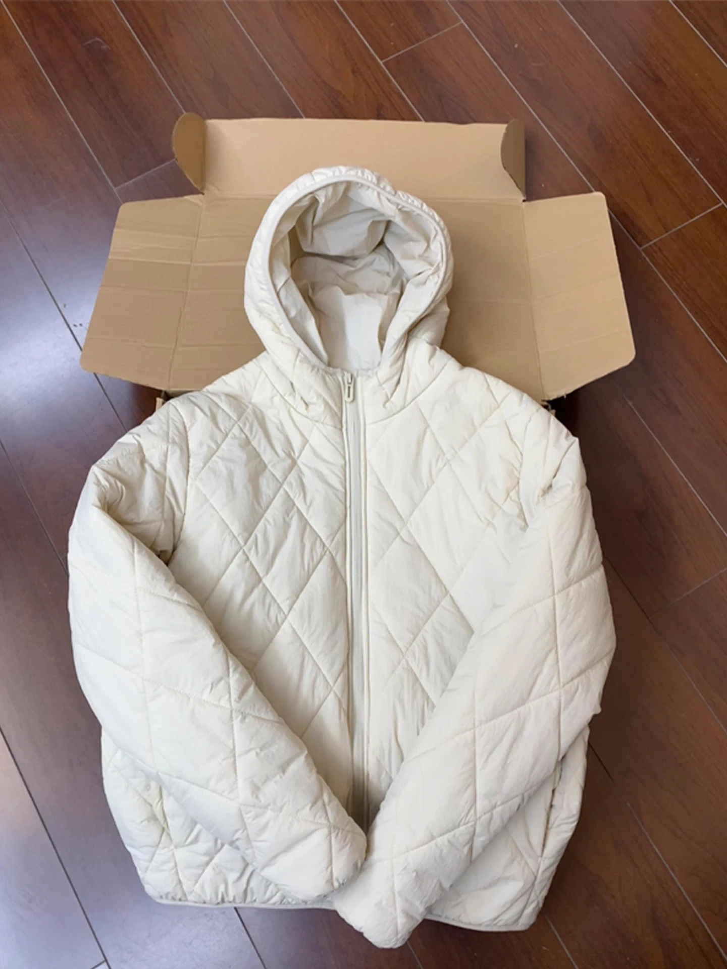 

Теплый хлопковый тюнет с капюшоном, повседневное уличное мужское осенне-зимнее легкое американское пальто с ромбовидным узором