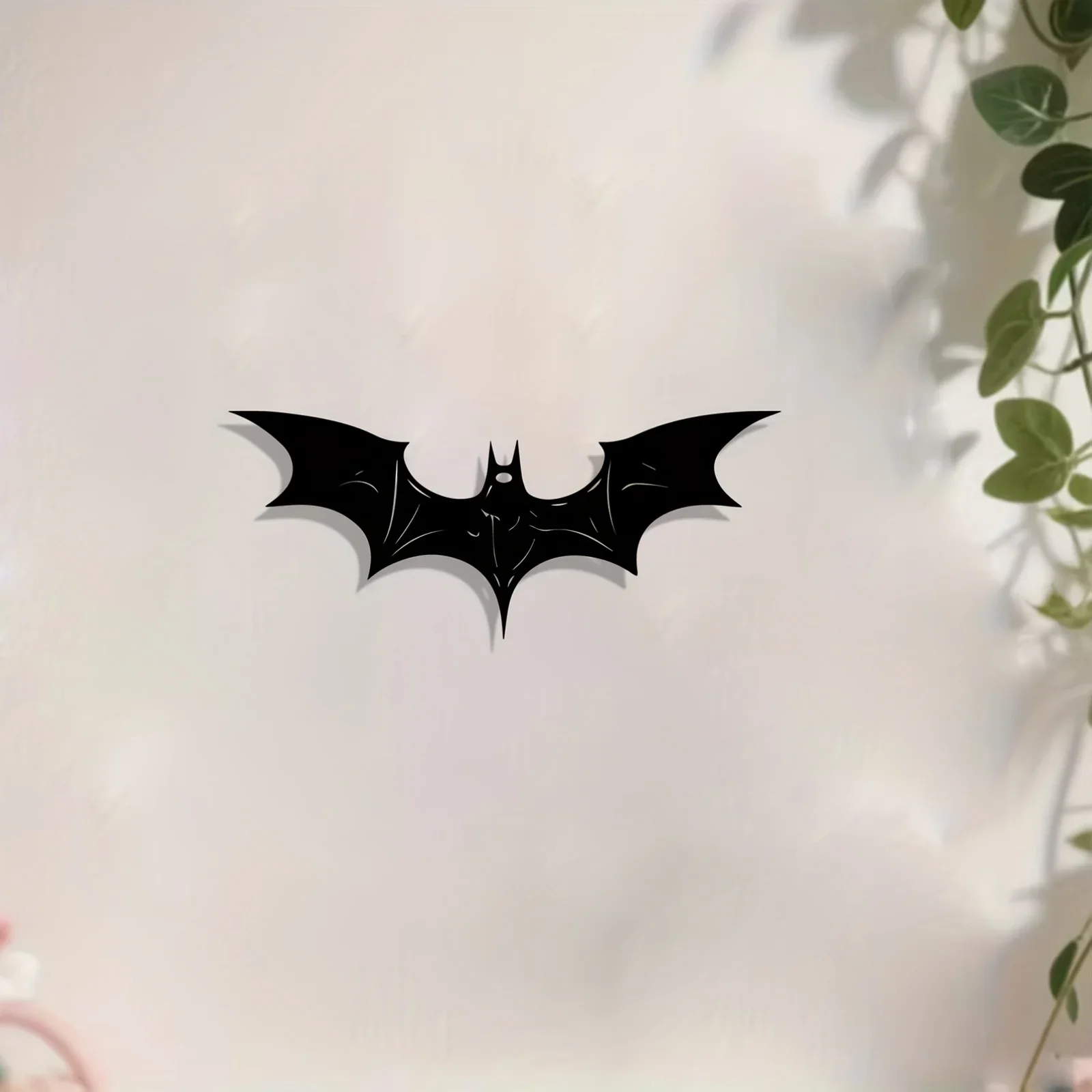 1pc CIFBUY Metal Wall Art Bat Sculpture, Gothic Iron Craft Decor, Powder-Coated Rustproof Waterproof Hanging Ornament for Indoor