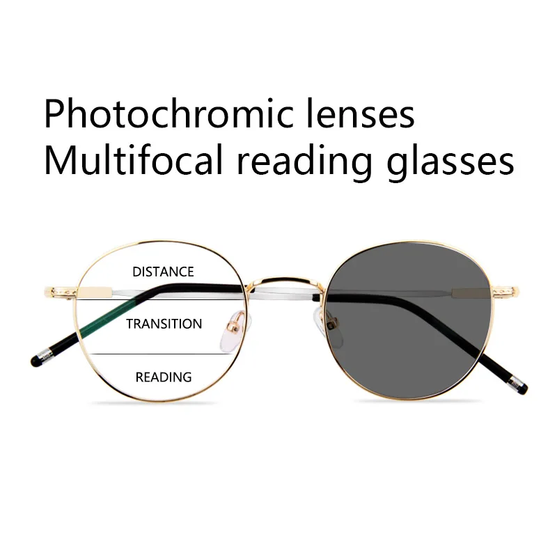 

Photochromic Progressive Multifocus Reading Sunglasses Anti UV Sun Readers Magnifying Presbyopia Eyeglasses Sunglasses for Men