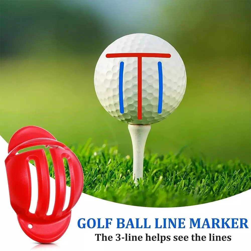 With 2 Pen Golf Tool Line Drawing Marker Alignment Tool Golf Mark Stencil Golf Ball Marker T Line Marker