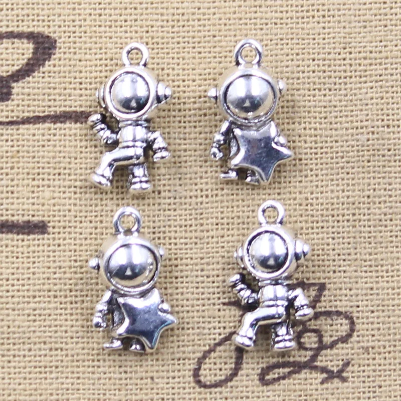Colgantes Plata Antigua Manualidades Astronauta Espacial