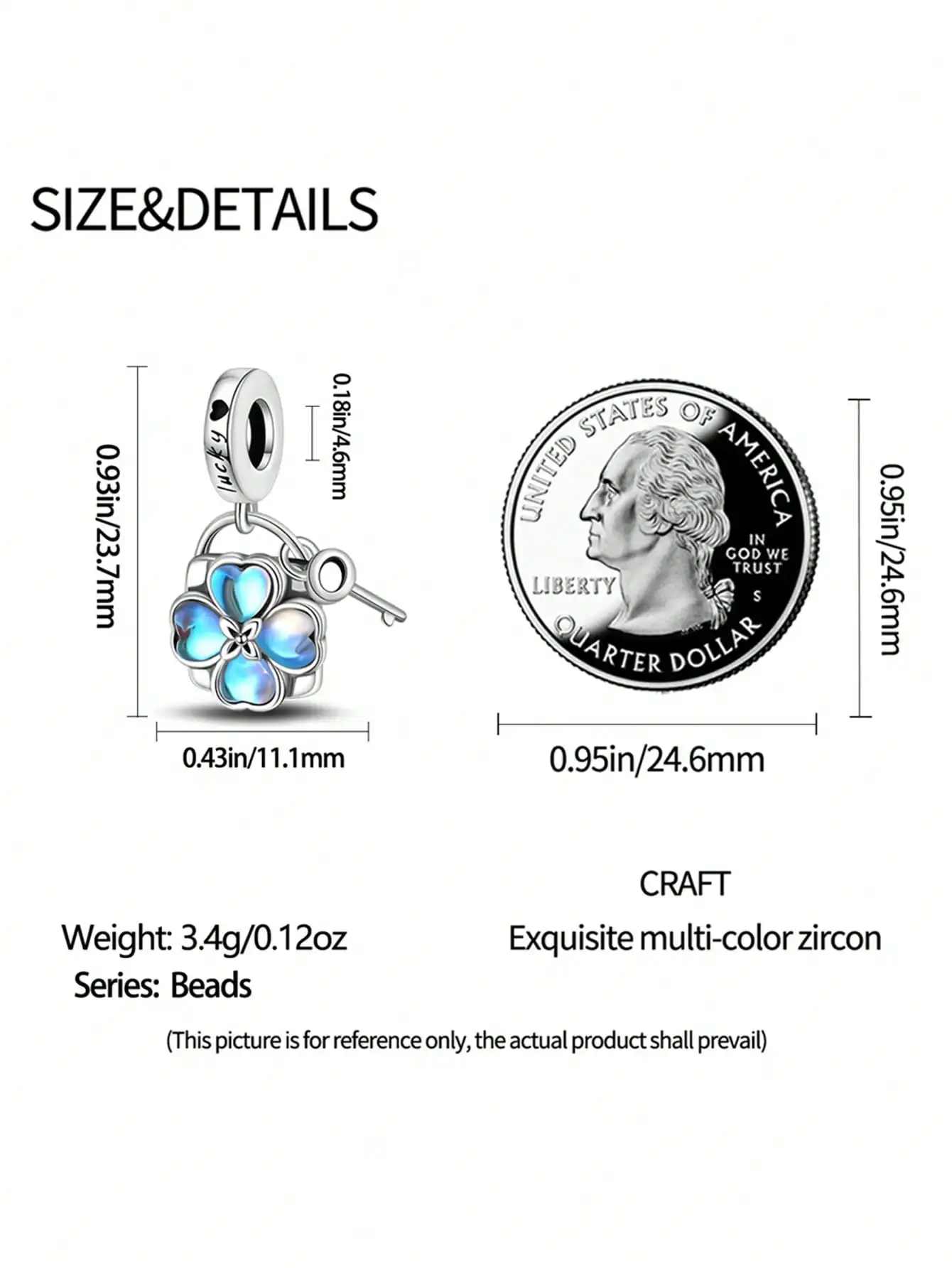 Charms Plata Four-leaf clover ladybug Beads Charm Silver Plated Fit Charms Original Bracelet for Jewelry Making DIY Charm