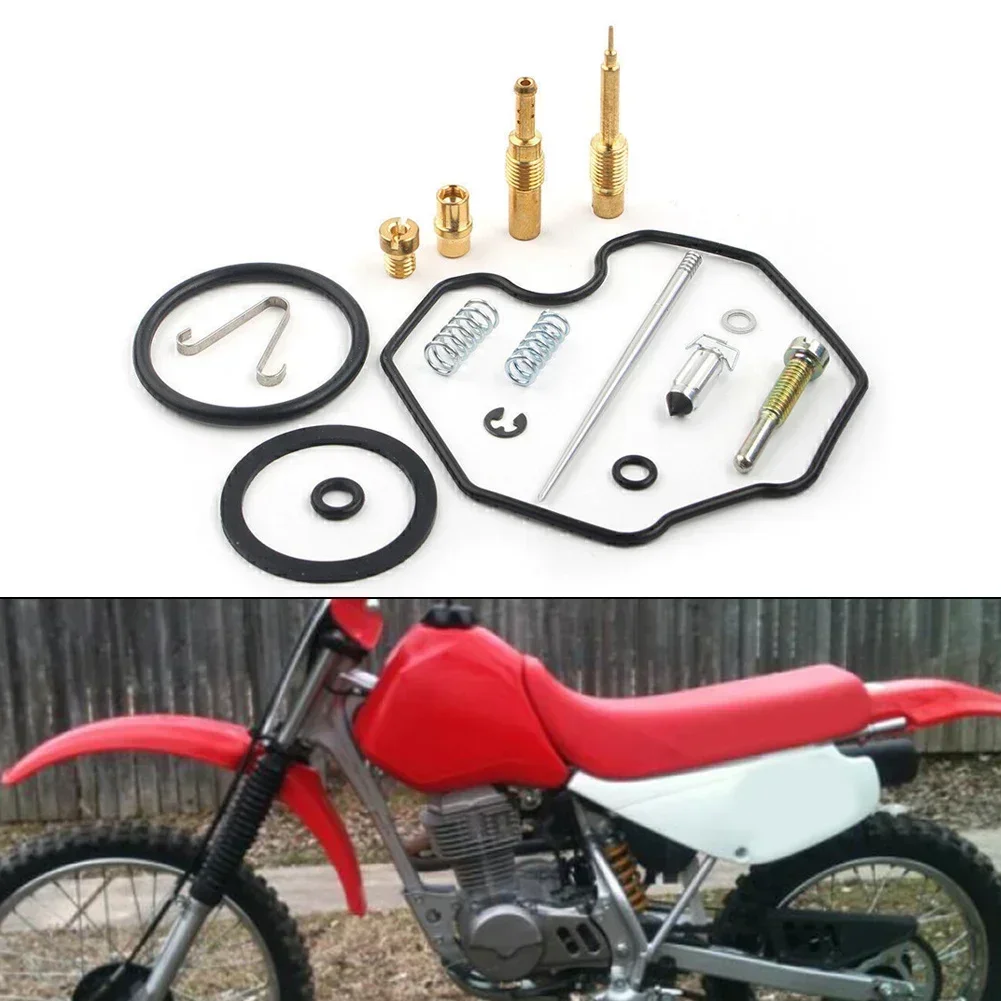 Carburetor Rebuild Kit For Honda XR100R XR100 1985-2000 Carb Repair Set Black+Silver Carburetor Repair Kit Accessories