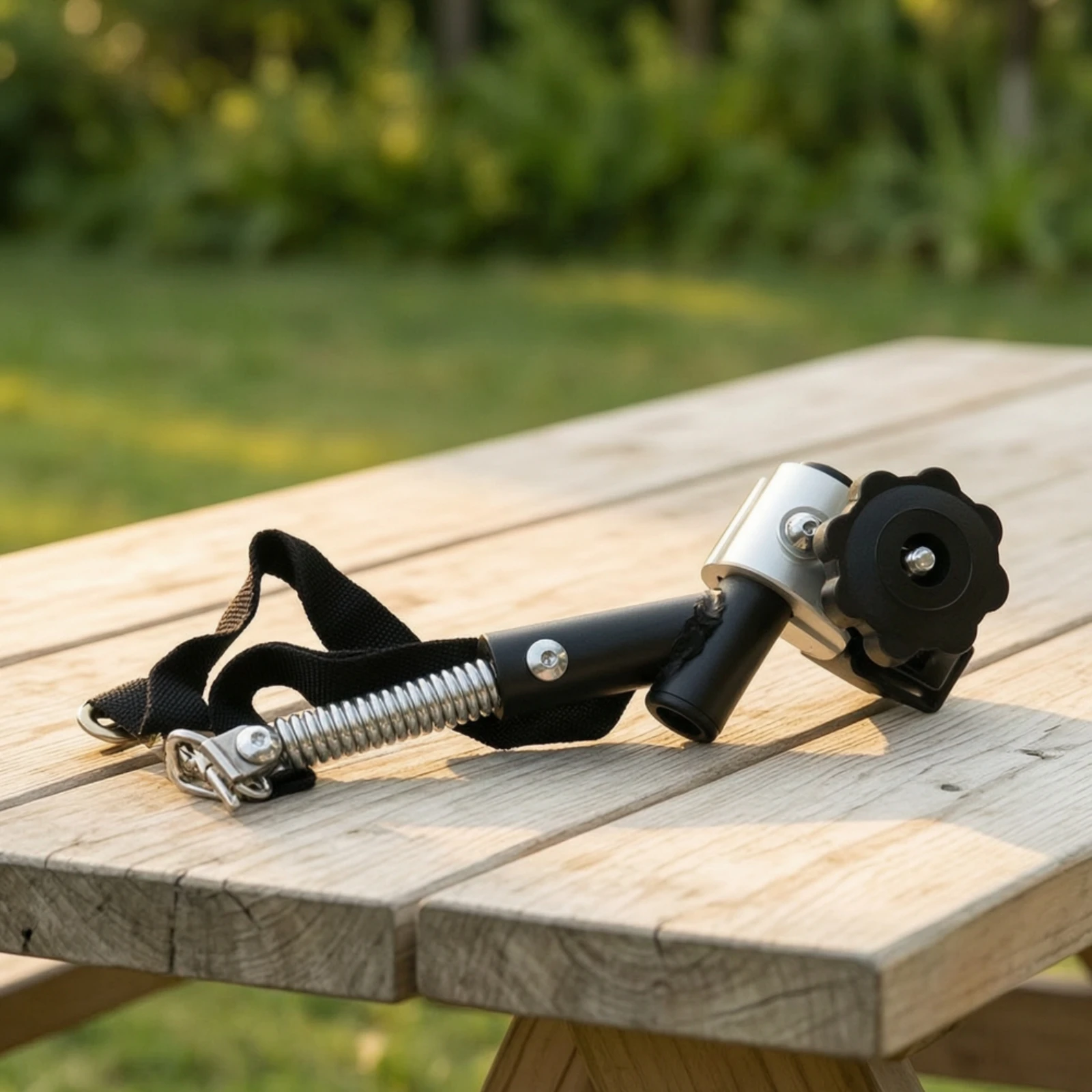 Bike Trailer Hitch with Clamp Angled Trailer Connector with Strap Hardware Compact Aluminum Alloy for Cyclists, Cargo Transport