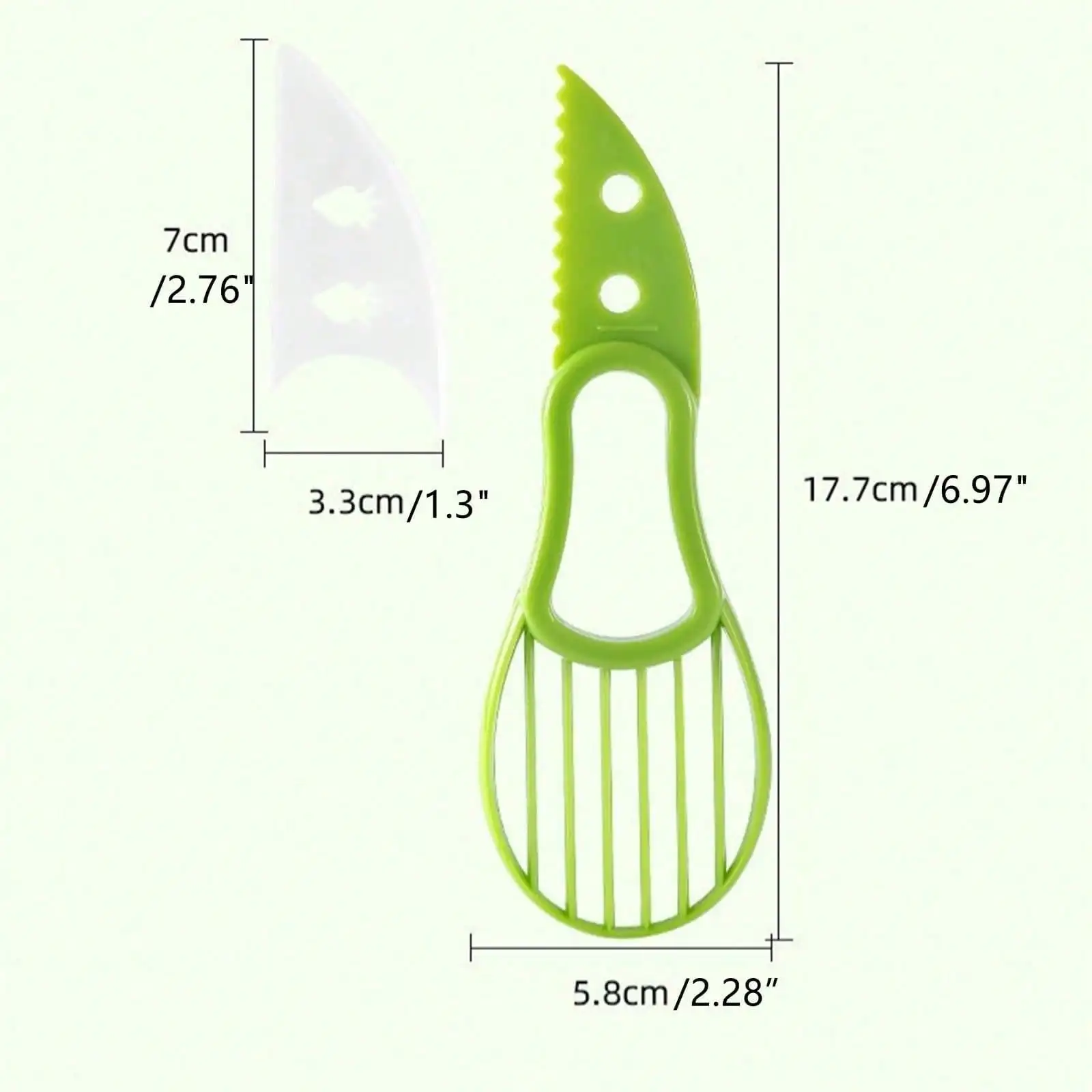 Professional Guacamole Maker Avocado Slicer Aesthetic Green Heavy Duty Fruit Tool For Party Prep Guacamole Masher And Avocado Pitter Modern Kitchen Accessories