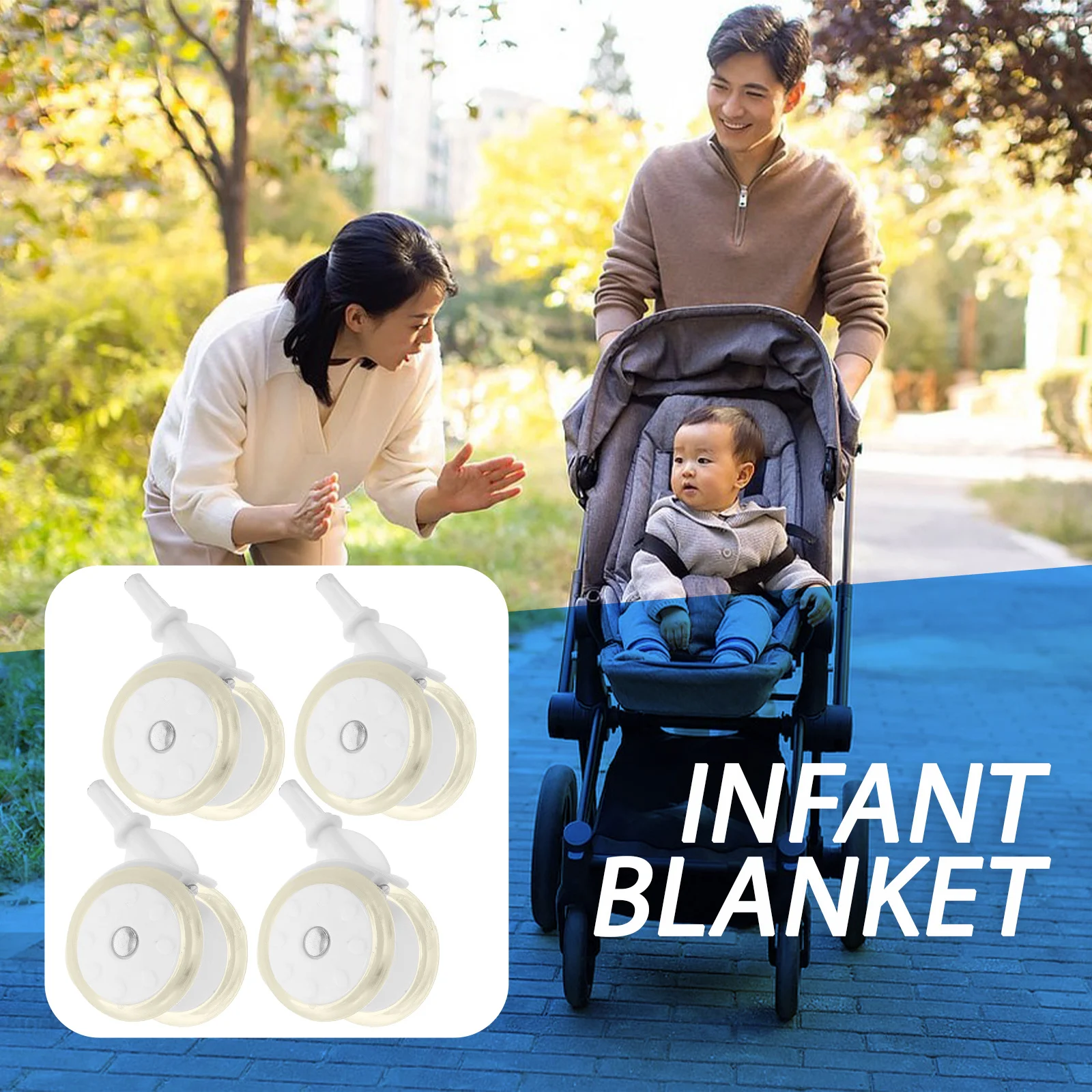 4Pcs to Walk Wheels Replacement for Strollers Walker Parts Smooth Safe Stylish Easy Install