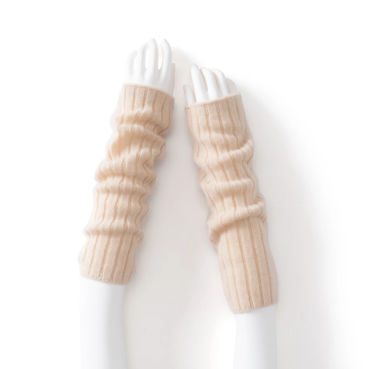 100% Pure Cashmere Arm Sleeves Unisex Knitted Warm Elbow Protection Gloves Men And Women Fashion Autumn Winter Accessories - view 3