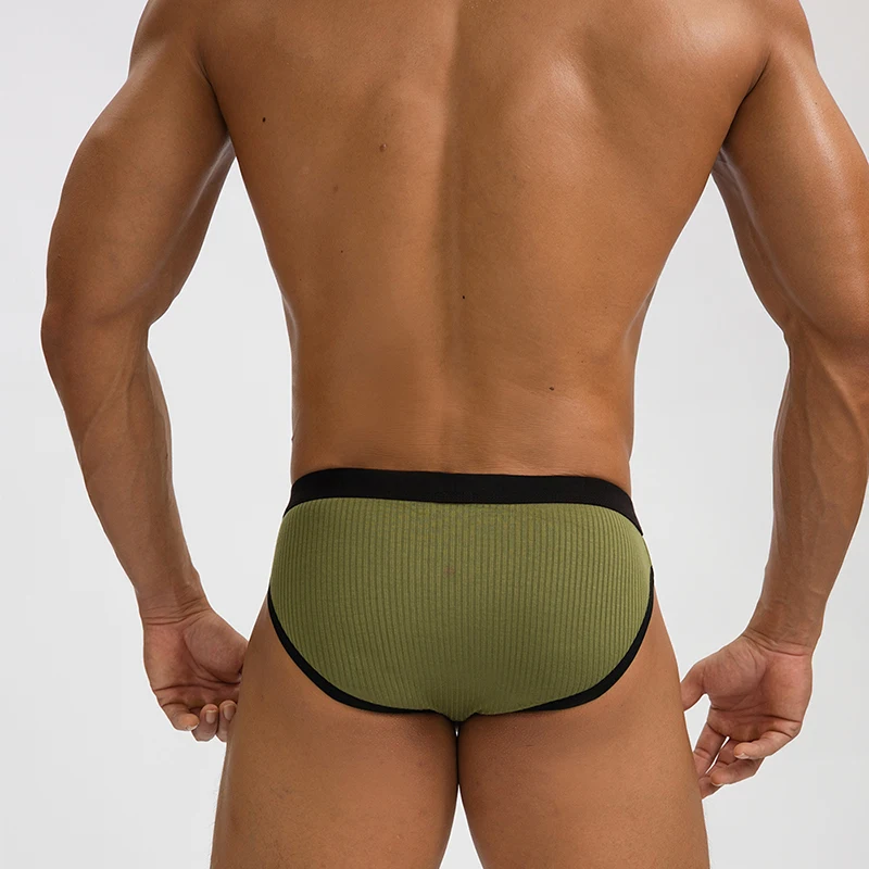 Roupa interior sexy para homens, U Bulge Pouch Briefs, cintura média, cueca macia respirável, calcinha masculina elástica, alta qualidade