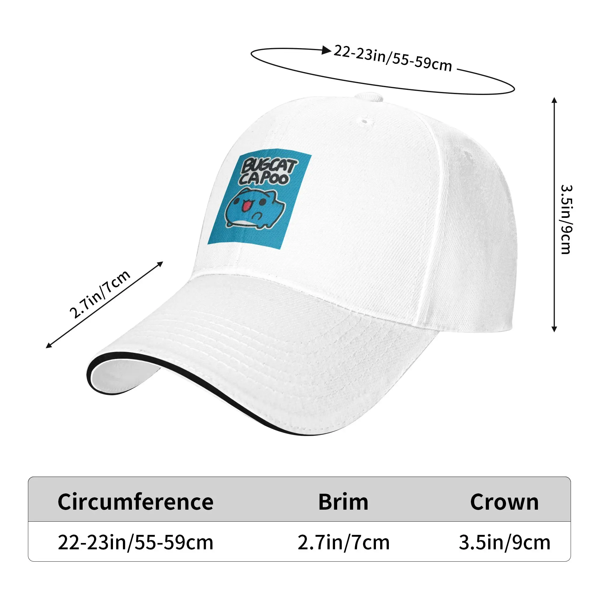 Comic Cat Bugcat Capoo Bug Cat Cap Casual Baseball Caps Adjustable Hat Hip Hop Summer Unisex Baseball Hats Customizable