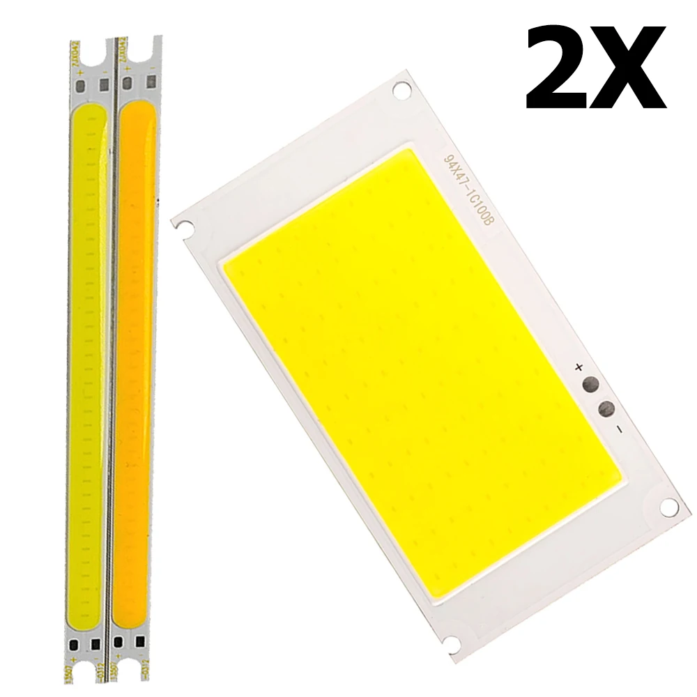 2pcs High Power COB LED Light Chip 50W 8W Light Board Diode DC 3.7V/9V LED Beads LED Lamp Accessories for DIY Light 3000K-6000K