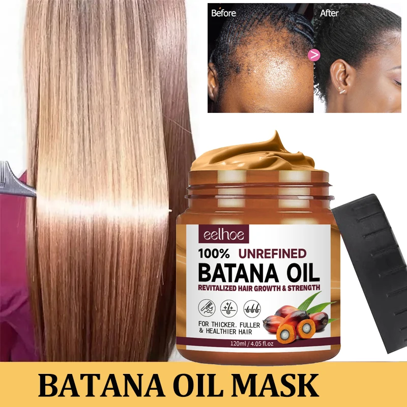 

120g Batana Oil Hair Growth Mask Anti Hair Loss Repair Damaged Frizzy Strengthen Root Nourishing Smoothing Hair Care Conditioner