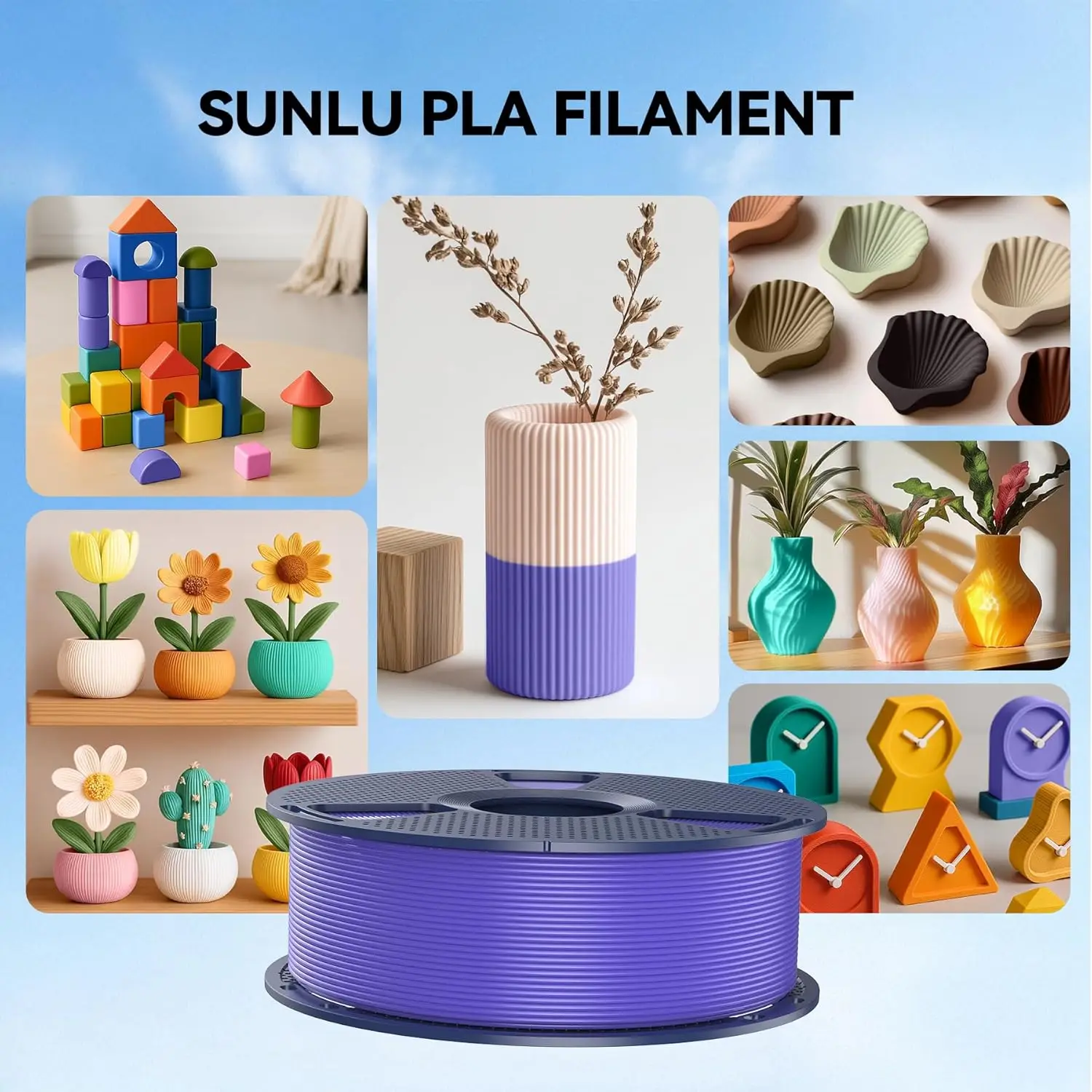 SUNLU PLA / High Speed PLA / PLA + 2.0 10KG im Bündel 1,75mm 1KG, extrem robust 2-3X stärker, Hochgeschwindigkeits-3D-Druckfilament – Detail 14