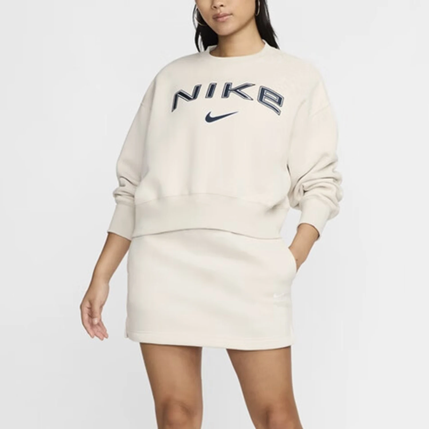 

Nike genuine 2024 New Women's Sports Training Casual Round-Neck Sweatshirt FV7675-104