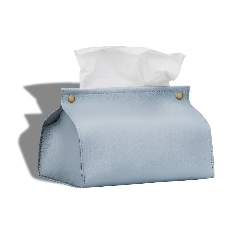 Tissue Bag PU Leather Napkin Holder Foldable Tissue Box Home Office Waterproof Dustproof Storage Sundries Ontaine European Style