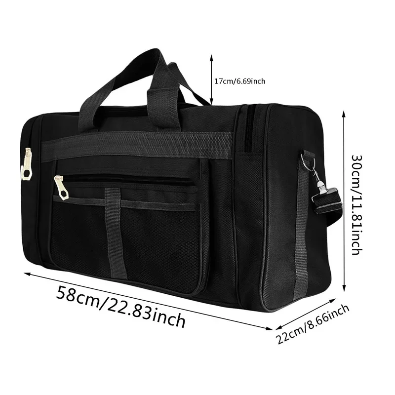 Bolsa de viaje de nailon para hombre y mujer, bolsa de equipaje de mano, bolso de mano de gran capacidad para fin de semana, gimnasio, bolsa deportiva para la noche