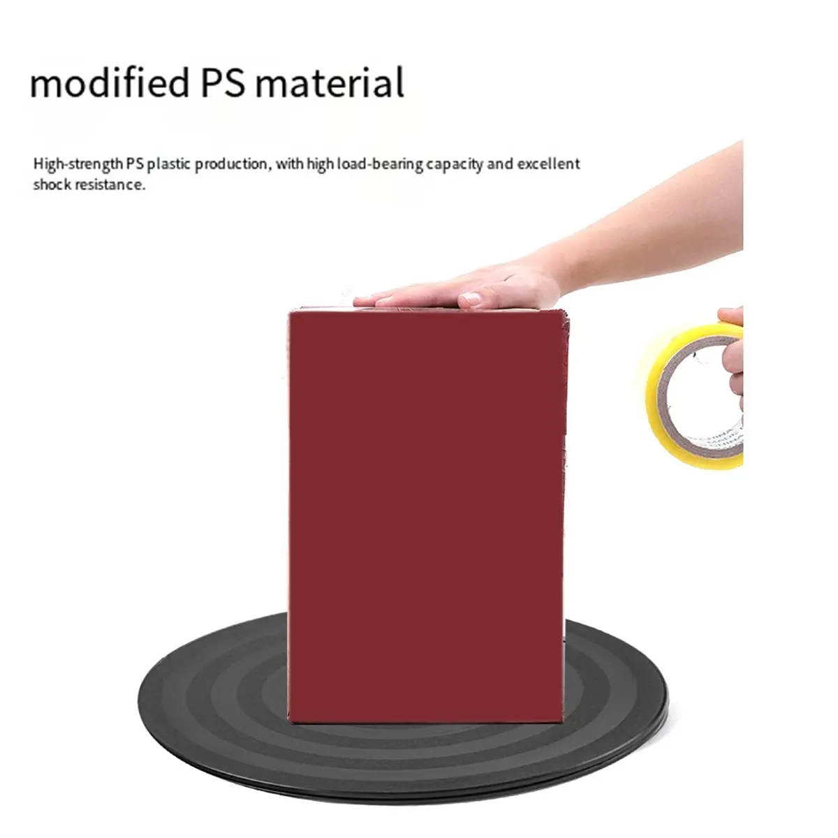 Friendly!20cm 360° Rotating Turntable Round Bonsai Display Stand for Monitor TV Swivel Base Lazy Turntable Rotation Platform