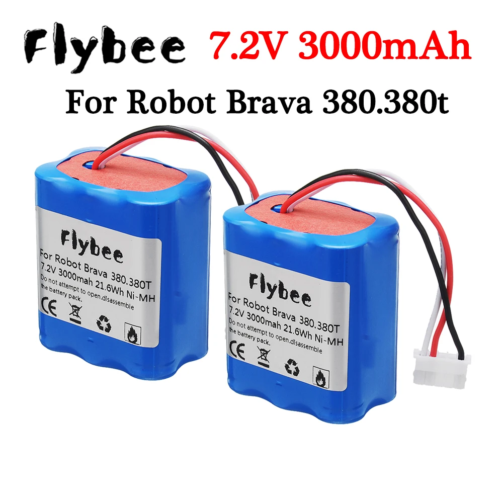 1/2/3pcs akumulator do iRobot Braava 380T 380 390T miętowy 5200 5200B 5200C odkurzacz Ni-MH 7.2V akumulator 3000mah