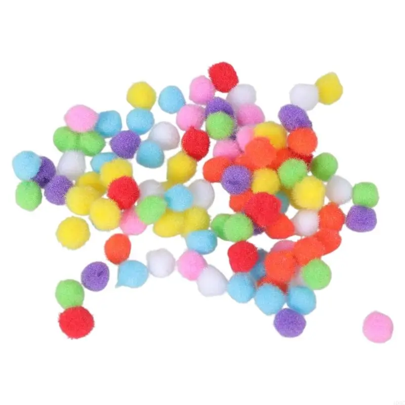 103c 100 pcs/set các loại màu hỗn hợp 8 mm pom pom pompoms nóng