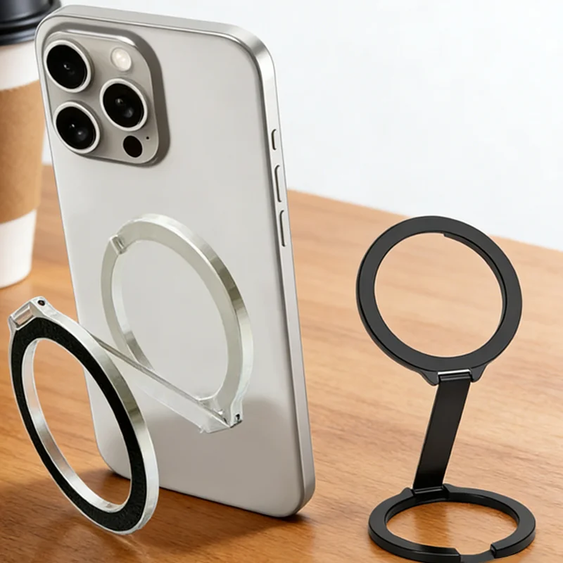 

Универсальный складной двусторонний магнитный держатель для телефона Magsafe для спортзала, беговой дорожки, автомобиля, складная подставка для смартфона