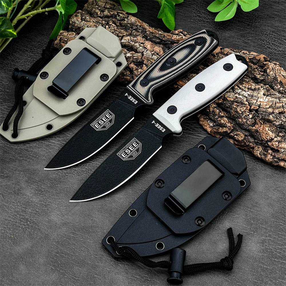 

ESEE4 Нож с фиксированным лезвием D2 Лезвие G10 Ручки EDC Открытый Туризм Кемпинг Охота Выживание Многофункциональные инструменты с ножнами из кайдекса