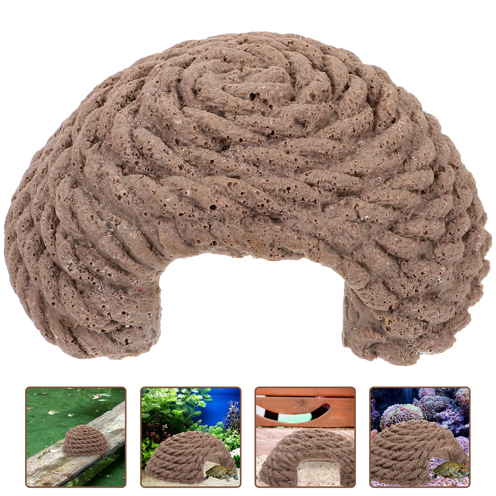 

Small Resin Reptile Hide Cave Decorative Shelter for Snakes Frogs Turtles Hiding Place in Vivarium Terrarium Tank Ornament