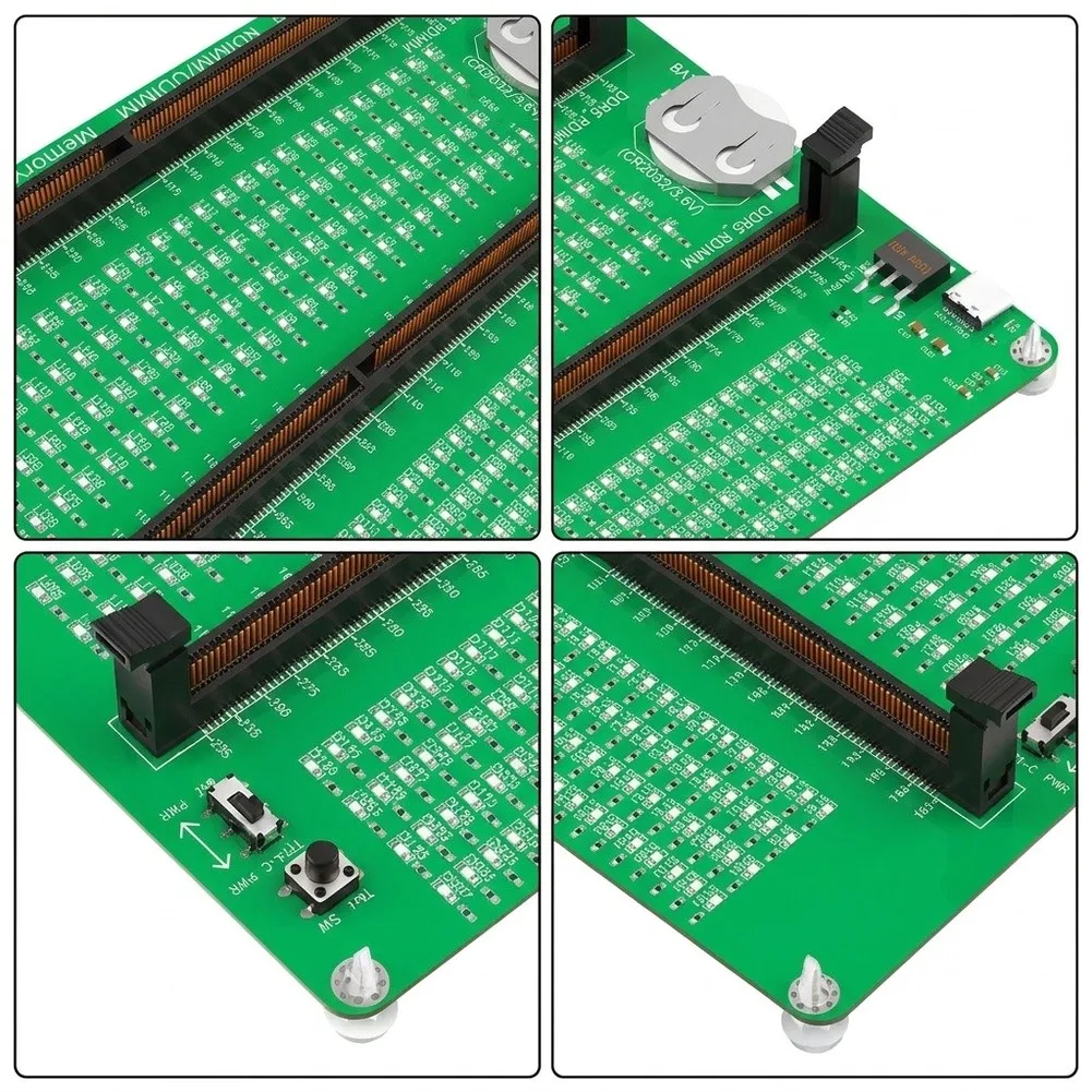Professional DDR5 For DIMM Tester for Desktop Systems Featuring LED Indicators All Data Lines and Error Detection