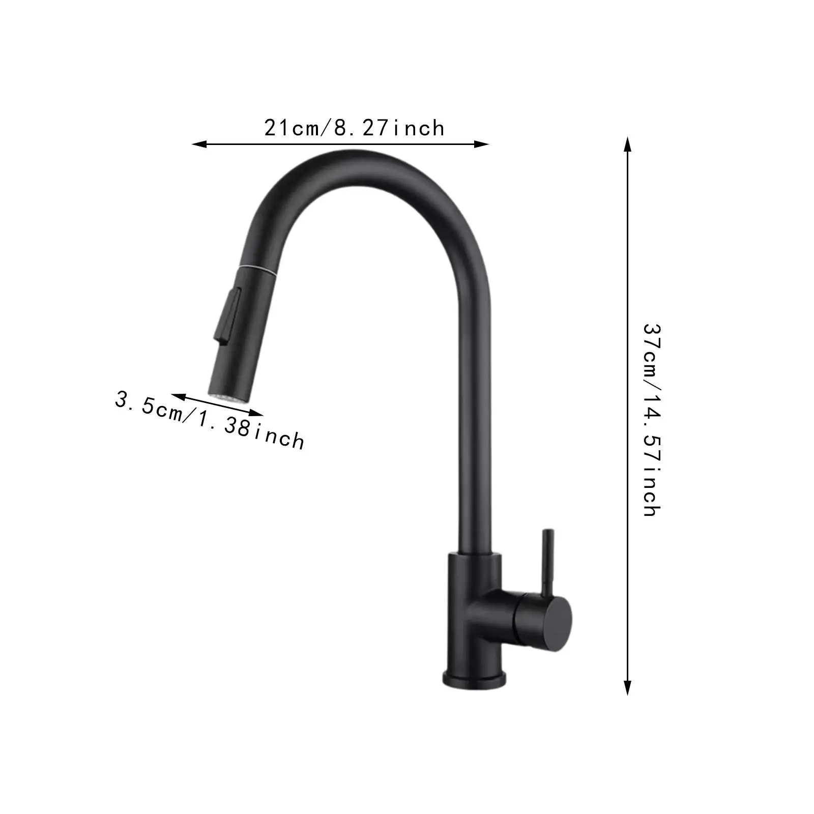 Pull Out Kitchen Sink Faucet Waterfall Kitchen Mixer Faucet for Hotel Bar RV