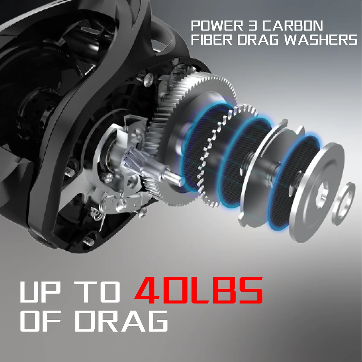 Fishdrops BOLD300-L/R carrete baitcaster aluminio CNC alta velocidad - imagen 4