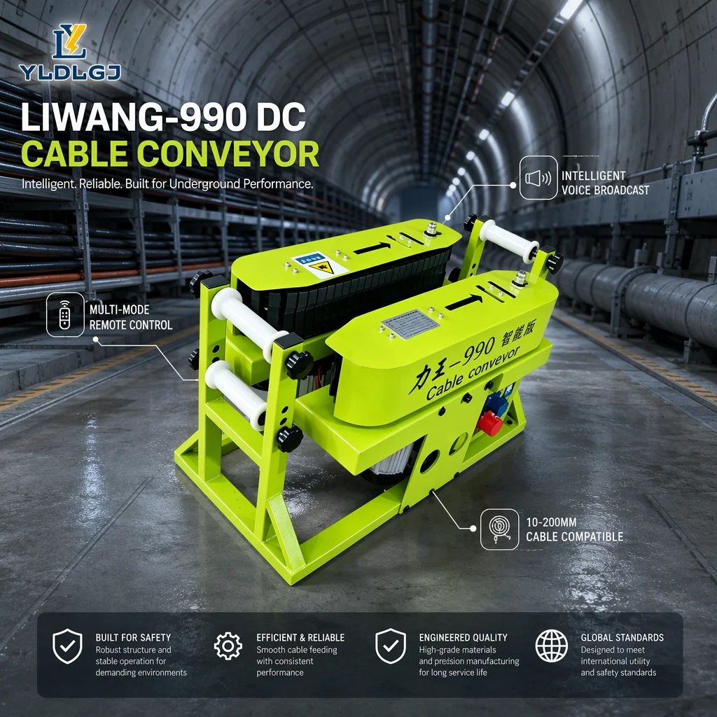 YILI Heavy Track Drive Cable Puller Twin Belt Industrial Conveyor Emergency Stop Steel Frame Build Grade Adjust Roller Feeder