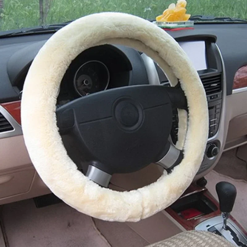 Car Steering Wheel Cover Universal Plush Skid-proof Auto Steering Wheel Cover Anti-Slip Car Styling Car Interior Accessories