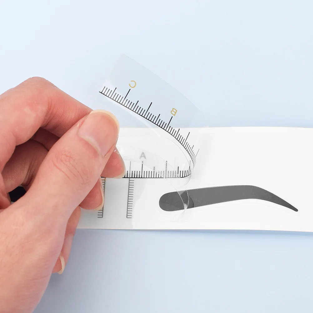 

10Pcs Eyebrow Shaping Stencil Durable PVC Ruler Tool Professional Makeup Brow Guide for Accurate Tattoo Drawing