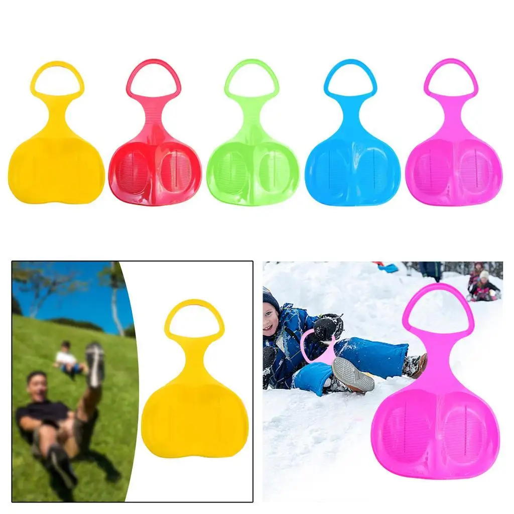 Snow Sled Plastic Cold Resistant Sled Board Winter Fun Outdoor Toy for Downhill Skiing and Sliding view 6