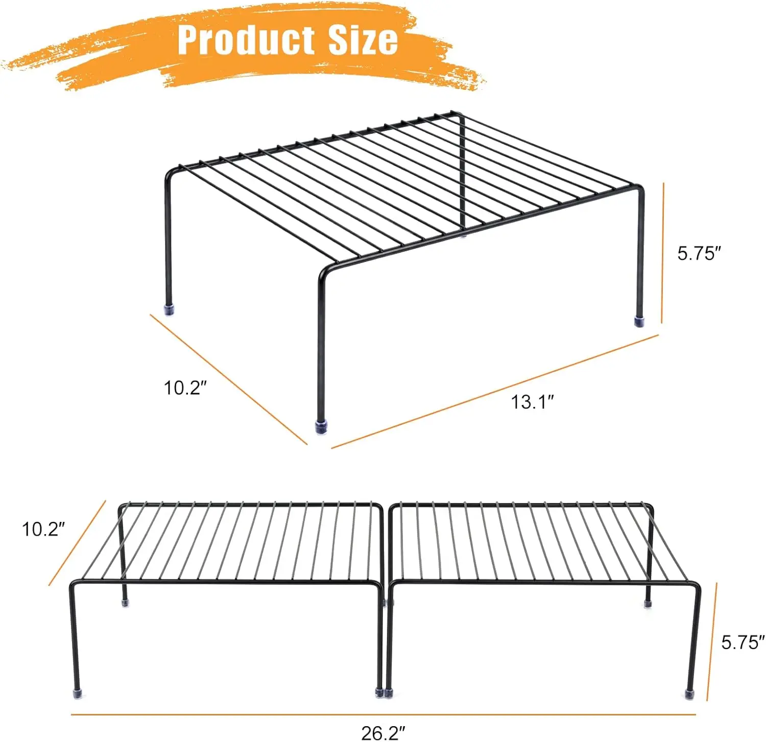 Cabinet Storage Shelf Rack , Kitchen Shelves，Kitchen Counter and Cabinet Shelf, Storage Rack Organizer
