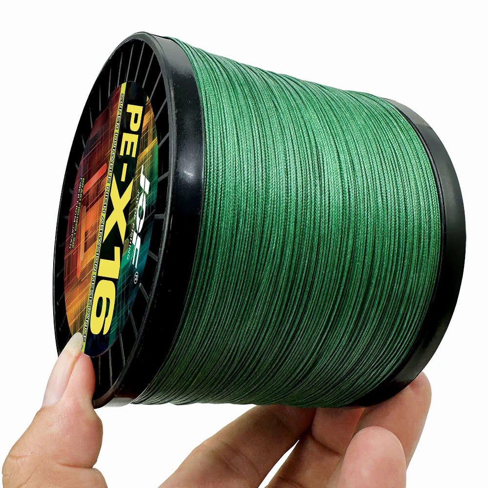 High Density Braided Fishing Line 12/16 Strands PE Wires 300-500M 25-200LB Multifilament Line Pesca for Sea Freshwater Big Fish